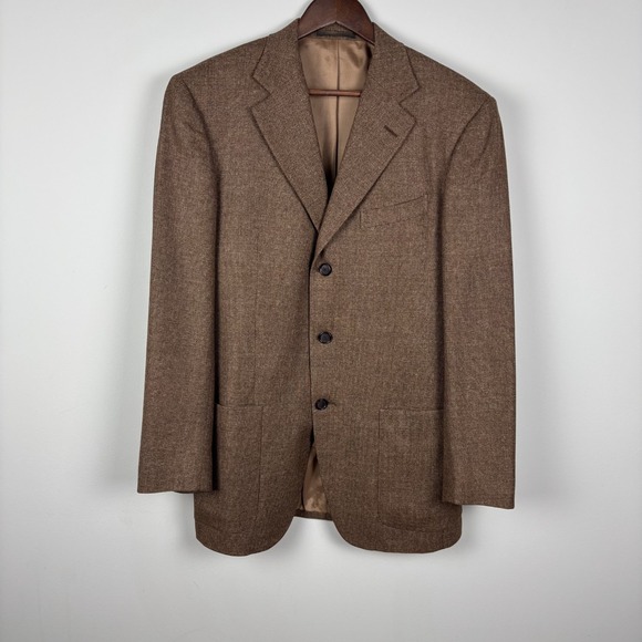 Loro Piana X Del Mare 1911 Sport Coat Mens 50R Brown Zelander Merino‎ Wool Italy